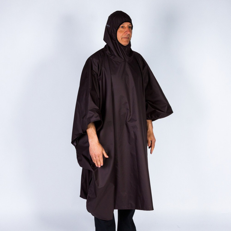 Pelerina de ploaie usoara, tip poncho cu capse