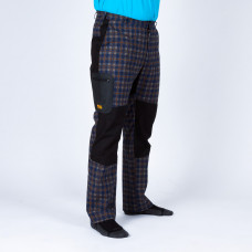 Pantalon barbati in carouri Rapel Outdoor, albastru inchis-maro si negru