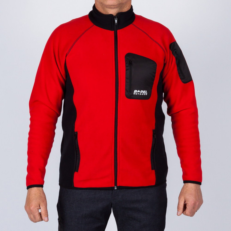 Jacheta polar Rapel Outdoor de barbati, rosu-negru Jacheta polar Rapel Outdoor de barbati, rosu-negru
